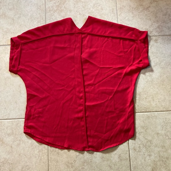 Red V-Neck Top - Picture 2 of 4